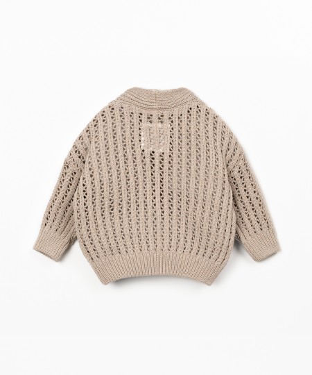 Cardigan in maglia in misto cotone e fibre riciclate