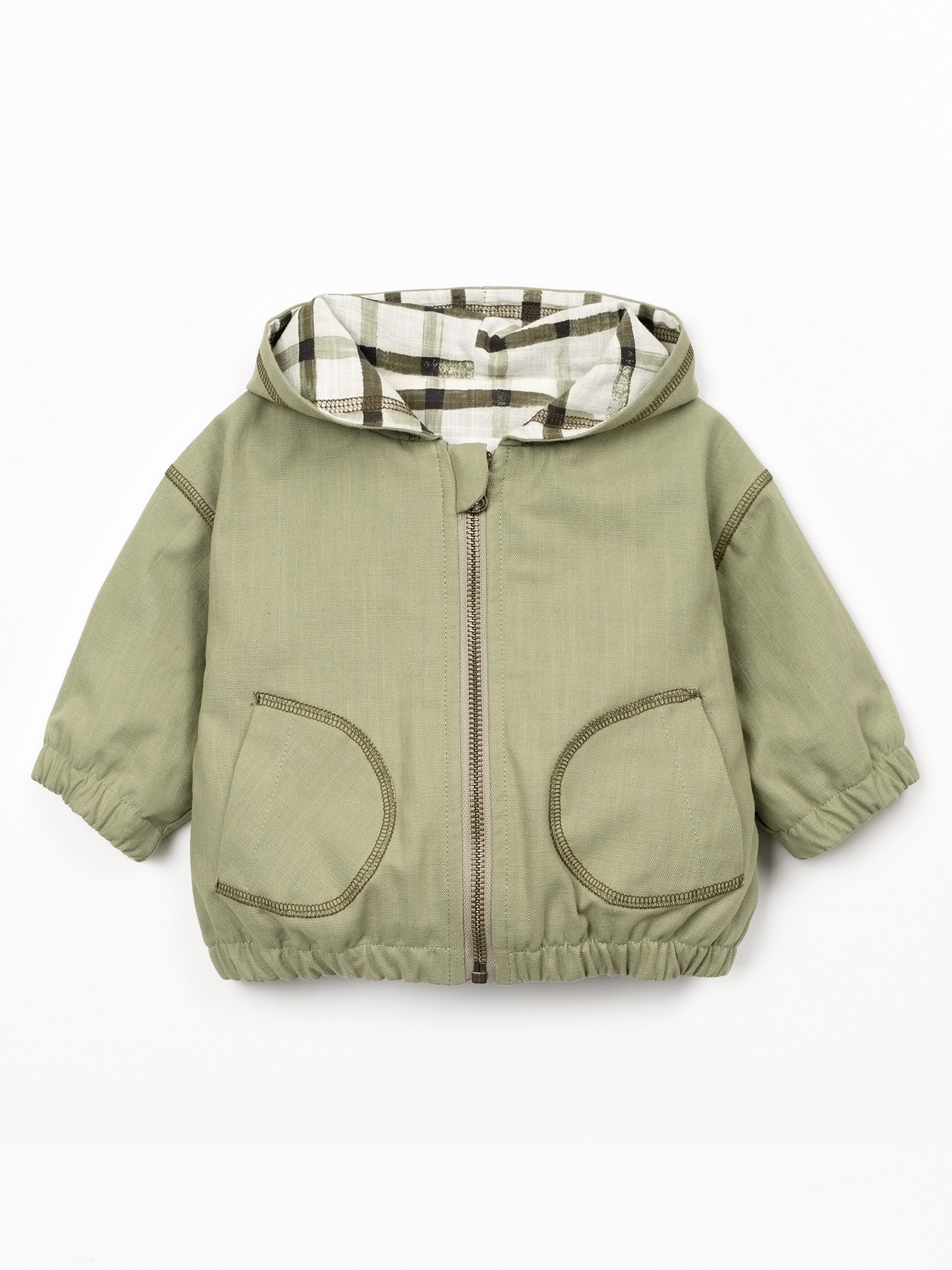 Twill parka with lining