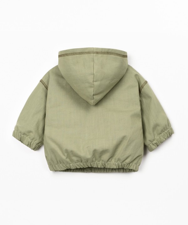 Twill parka with lining
