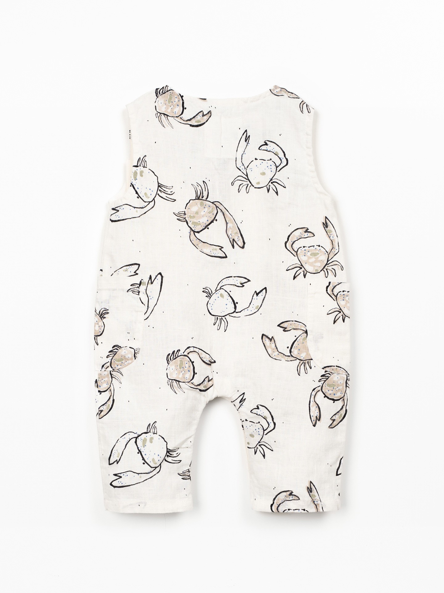 Linen jumpsuit with print