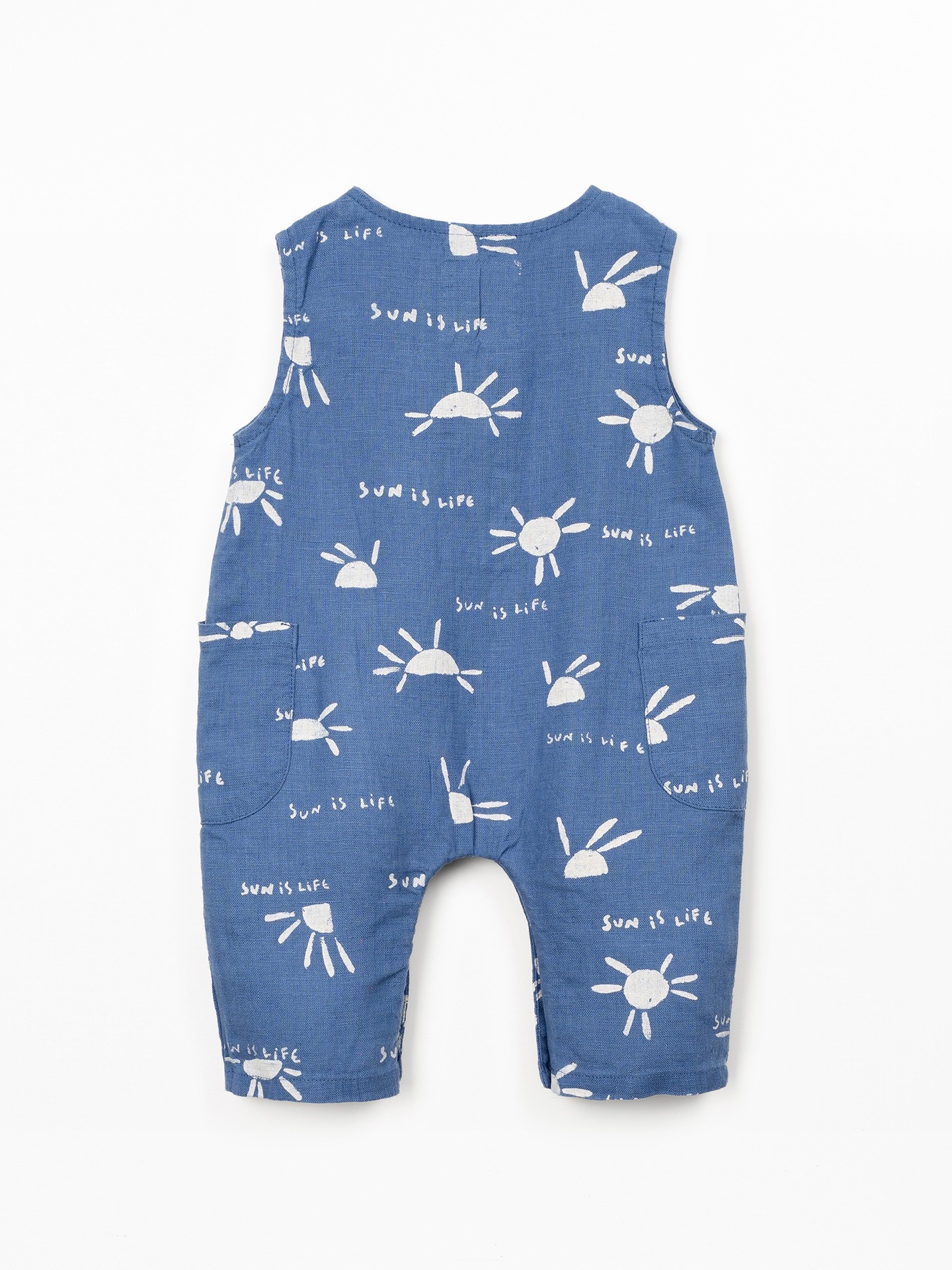 Linen jumpsuit with print