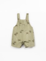 Twill jumpsuit with palm tree print