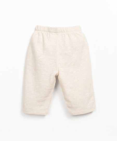 Calça de malha em algodão orgânico