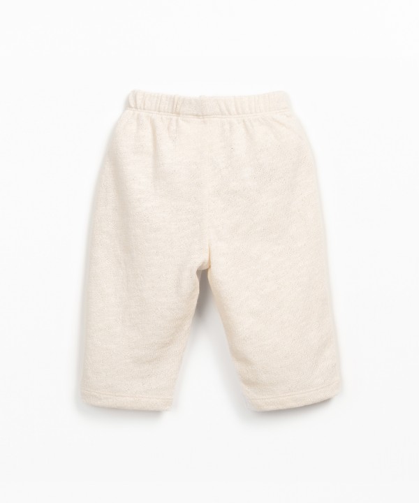 Calça de malha em algodão orgânico