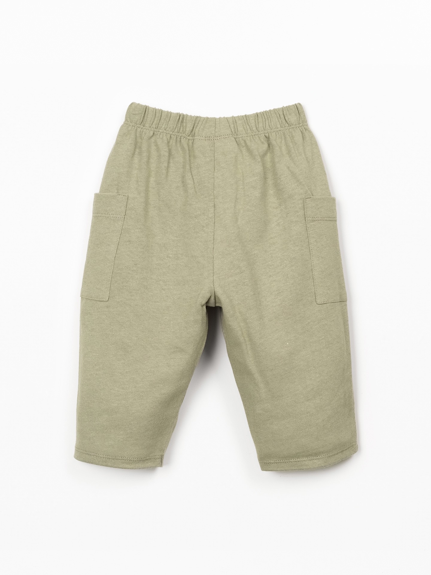 Knit pants in organic cotton and linen