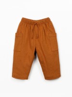 Knit trousers in organic cotton and linen Knit trousers in organic cotton and linen