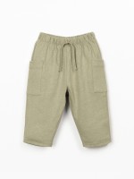 Knit pants in organic cotton and linen