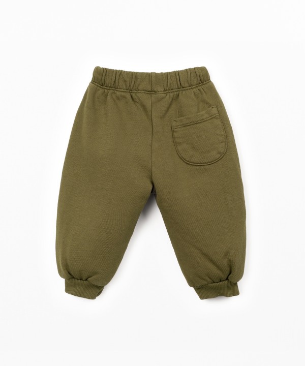 Jersey trousers with design