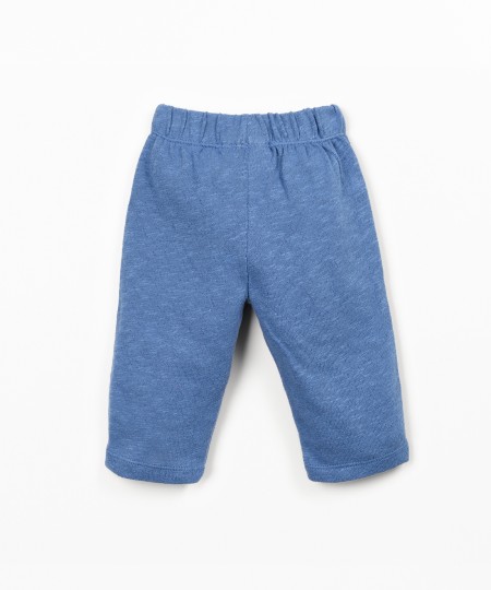 Calça de malha em algodão orgânico
