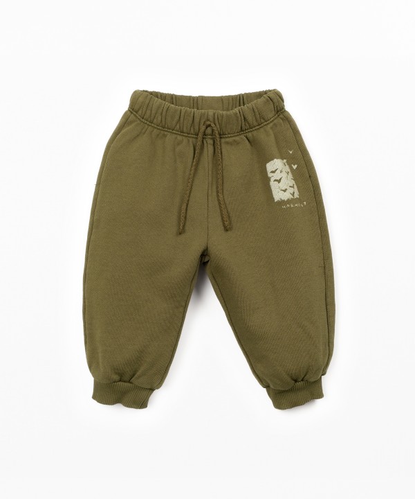 Jersey trousers with design