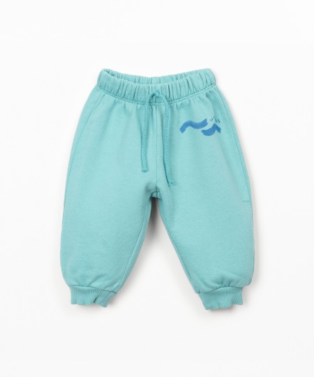 Jersey trousers with design