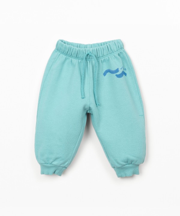 Jersey trousers with design