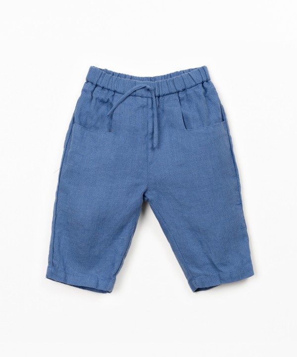 Linen fabric trousers