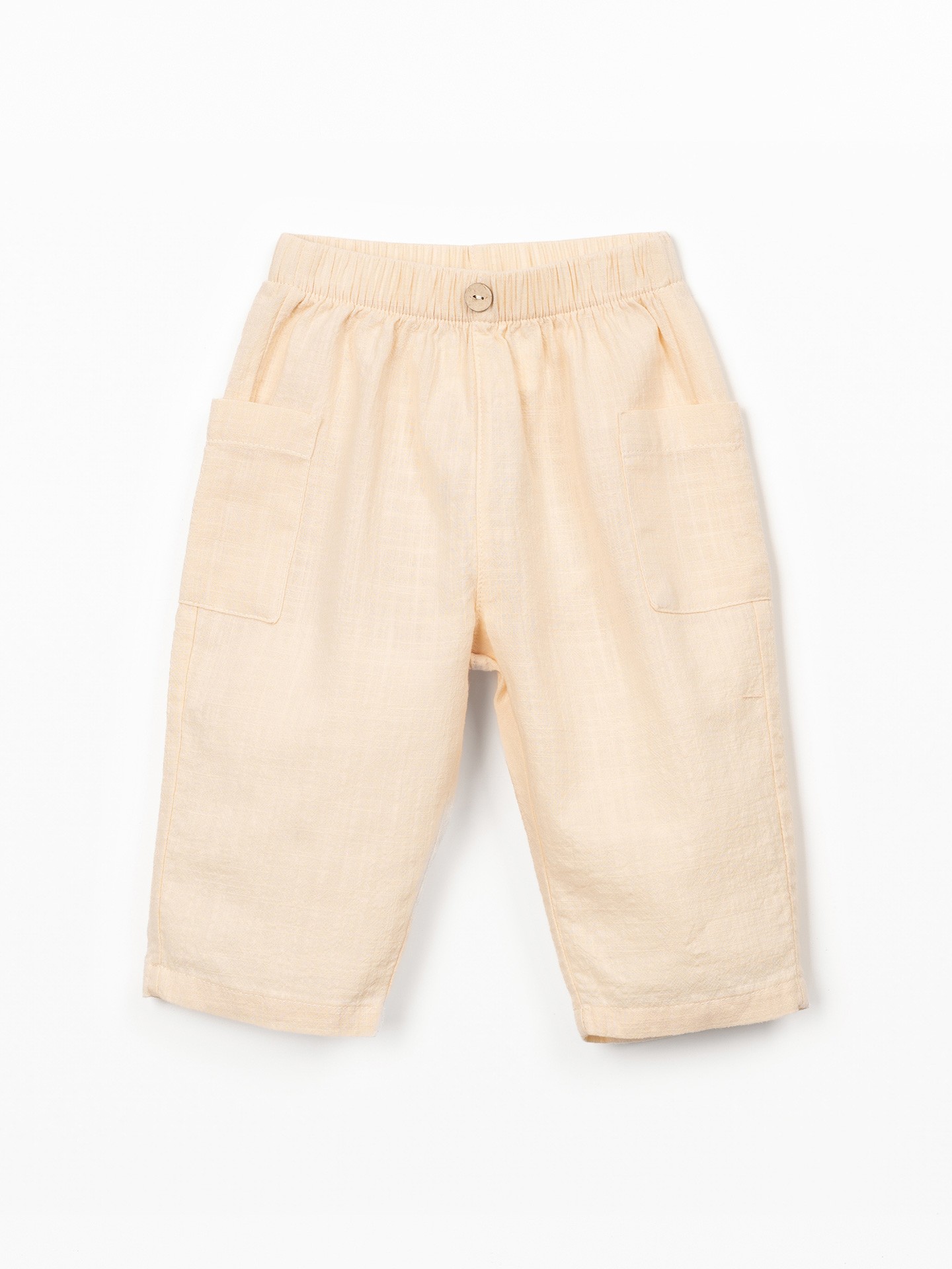 Calça de tecido em algodão orgânico