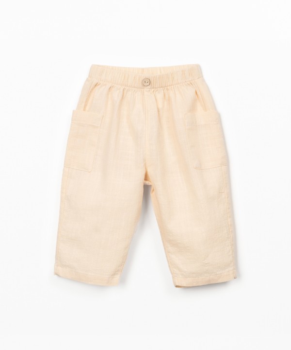 Calça de tecido em algodão orgânico