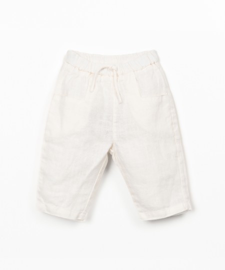 Linen fabric trousers