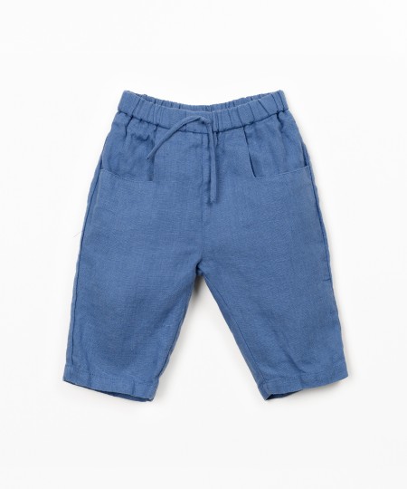 Linen fabric trousers