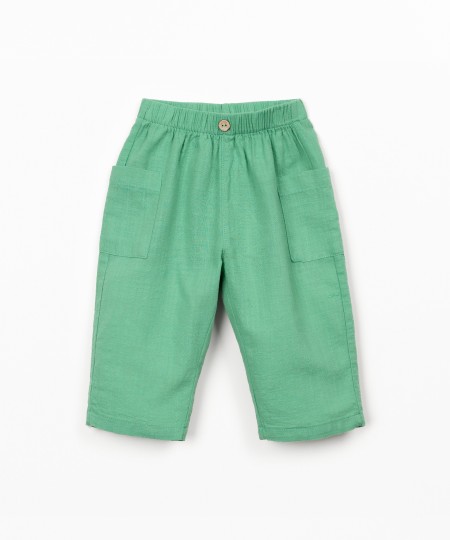 Organic cotton fabric trousers