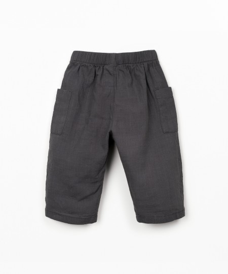 Calça de tecido em algodão orgânico