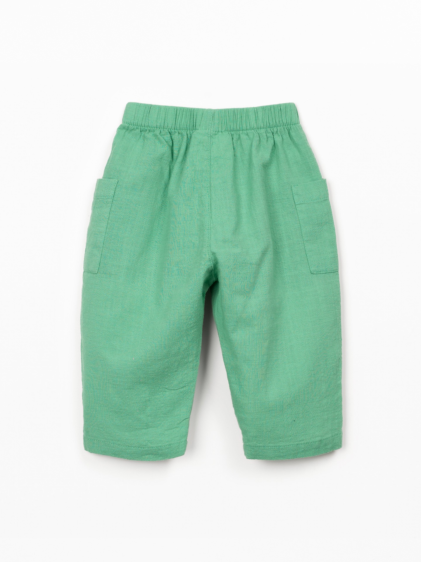 Calça de tecido em algodão orgânico