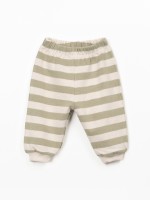 Leggings �s riscas com cinto el�stico