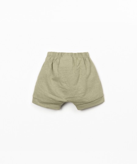 Short en maille en coton biologique et lin