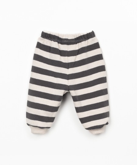 Leggings às riscas com cinto elástico