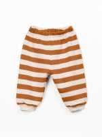 Leggings �s riscas com cinto el�stico