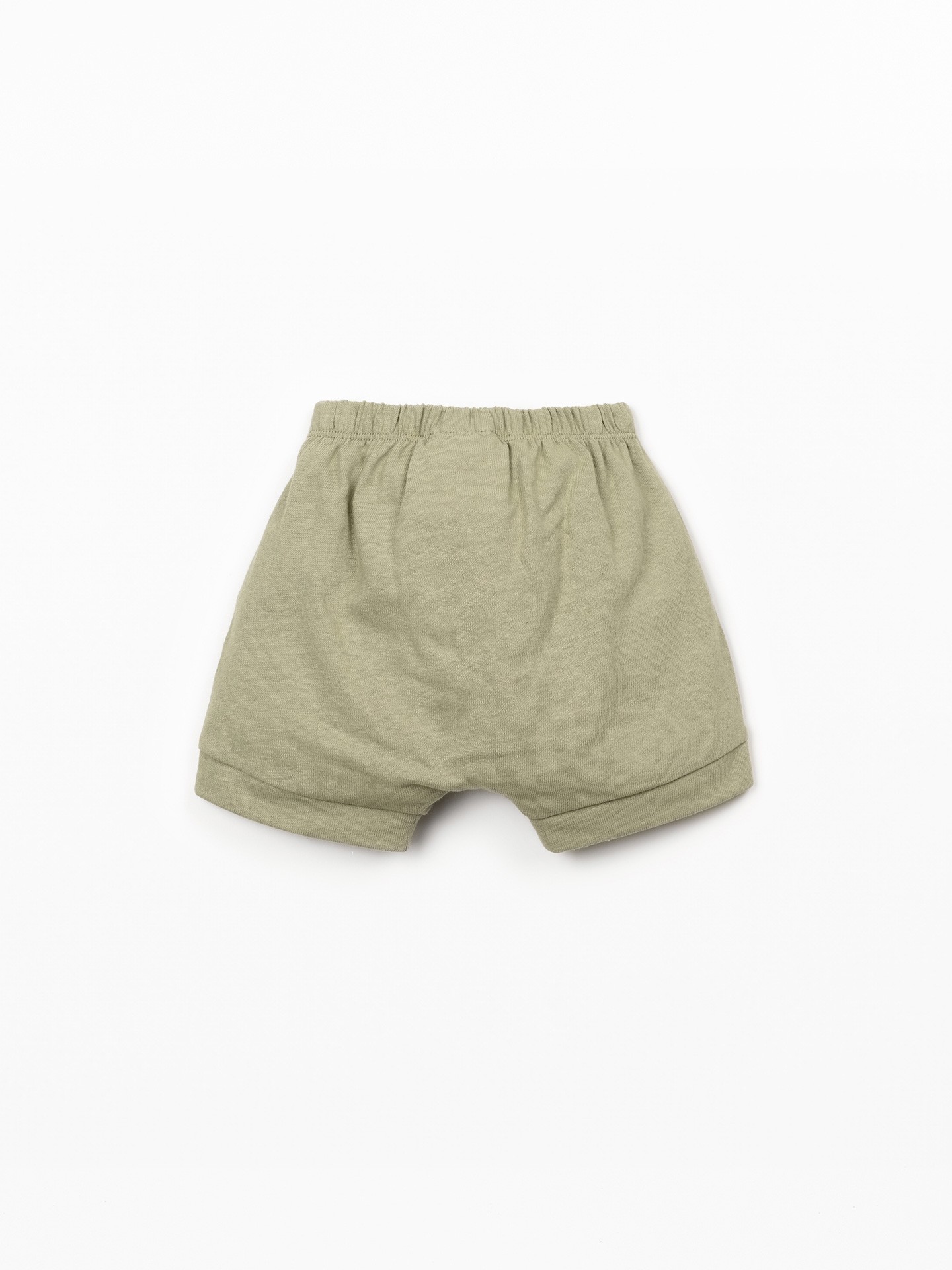 Calção de malha em algodão orgânico e linho