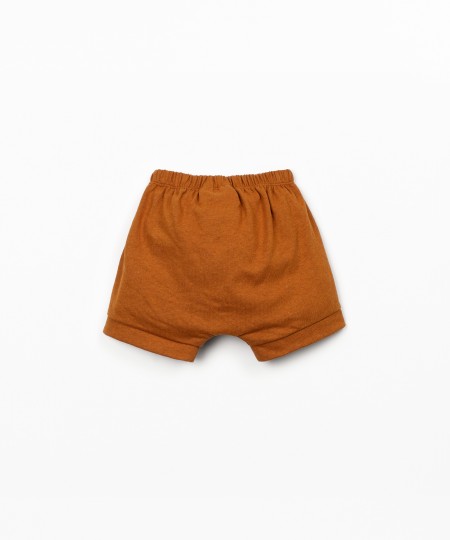 Pantalones cortos de punto en algodón orgánico y lino