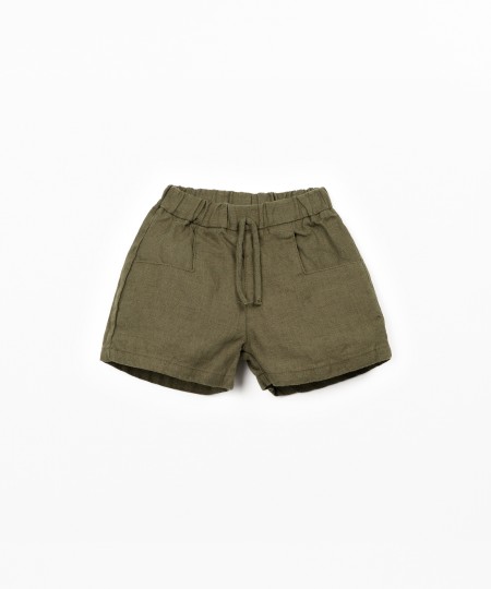 Linen fabric shorts