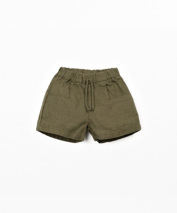Linen fabric shorts