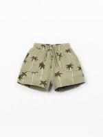 Fabric shorts with tree print