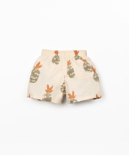 Short de bain imprimé ananas