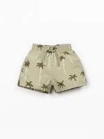 Swim shorts with palm tree print