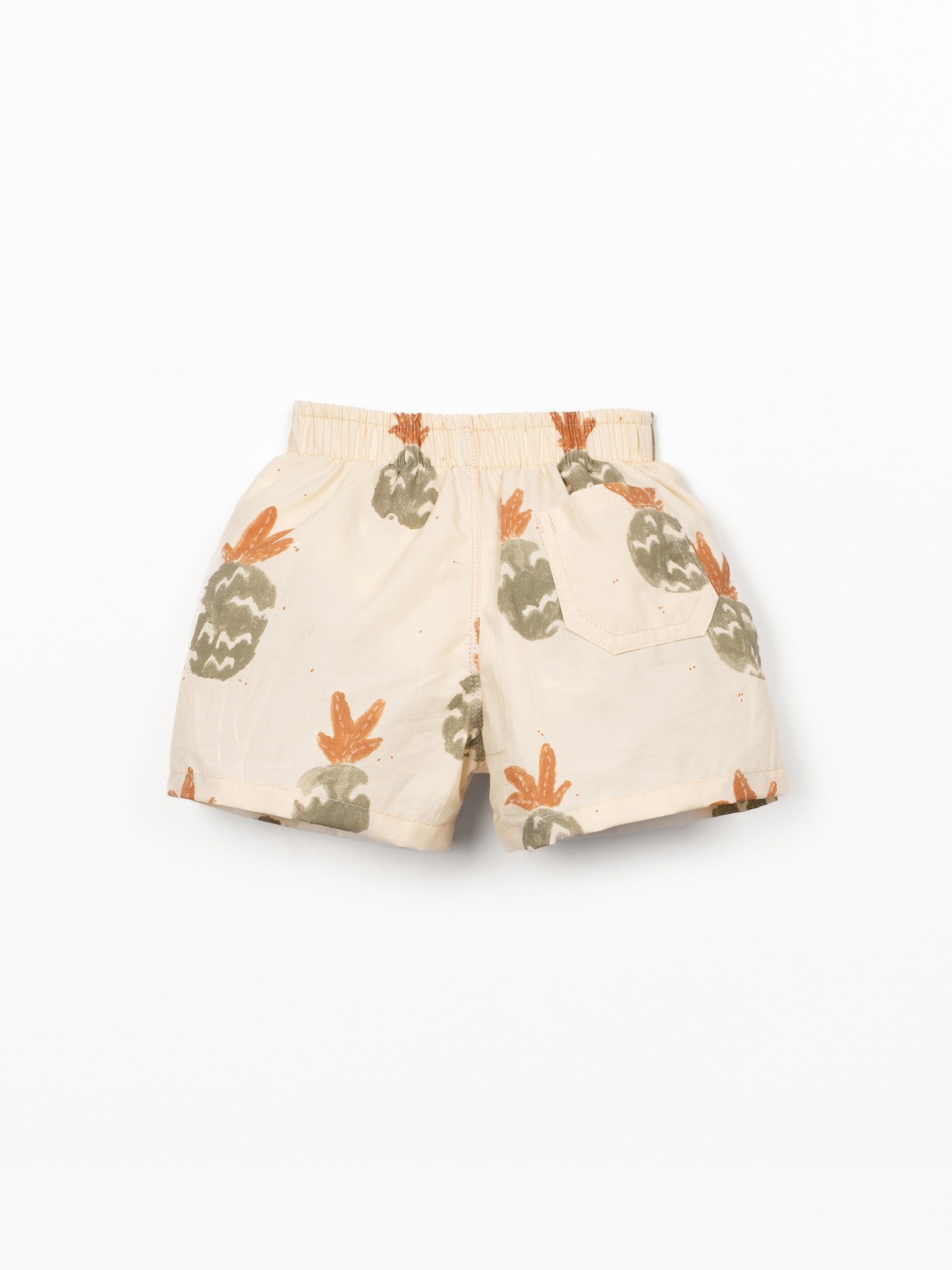 Swim shorts with palm pineapple print