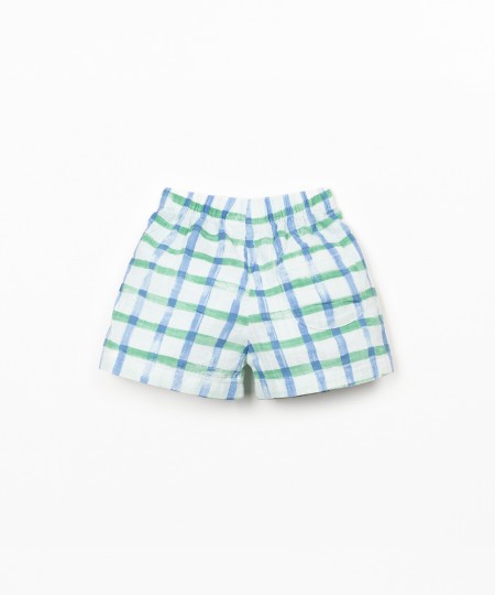 Calção com estampadro xadrez