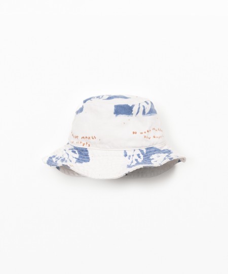 Chapeau avec imprimé di monstera