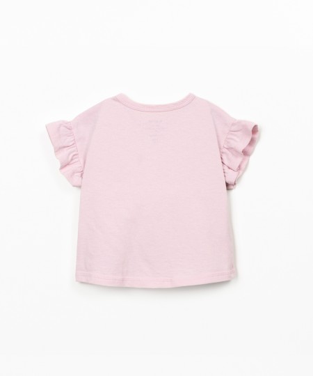 T-shirt de malha em algodão orgânico e reciclado