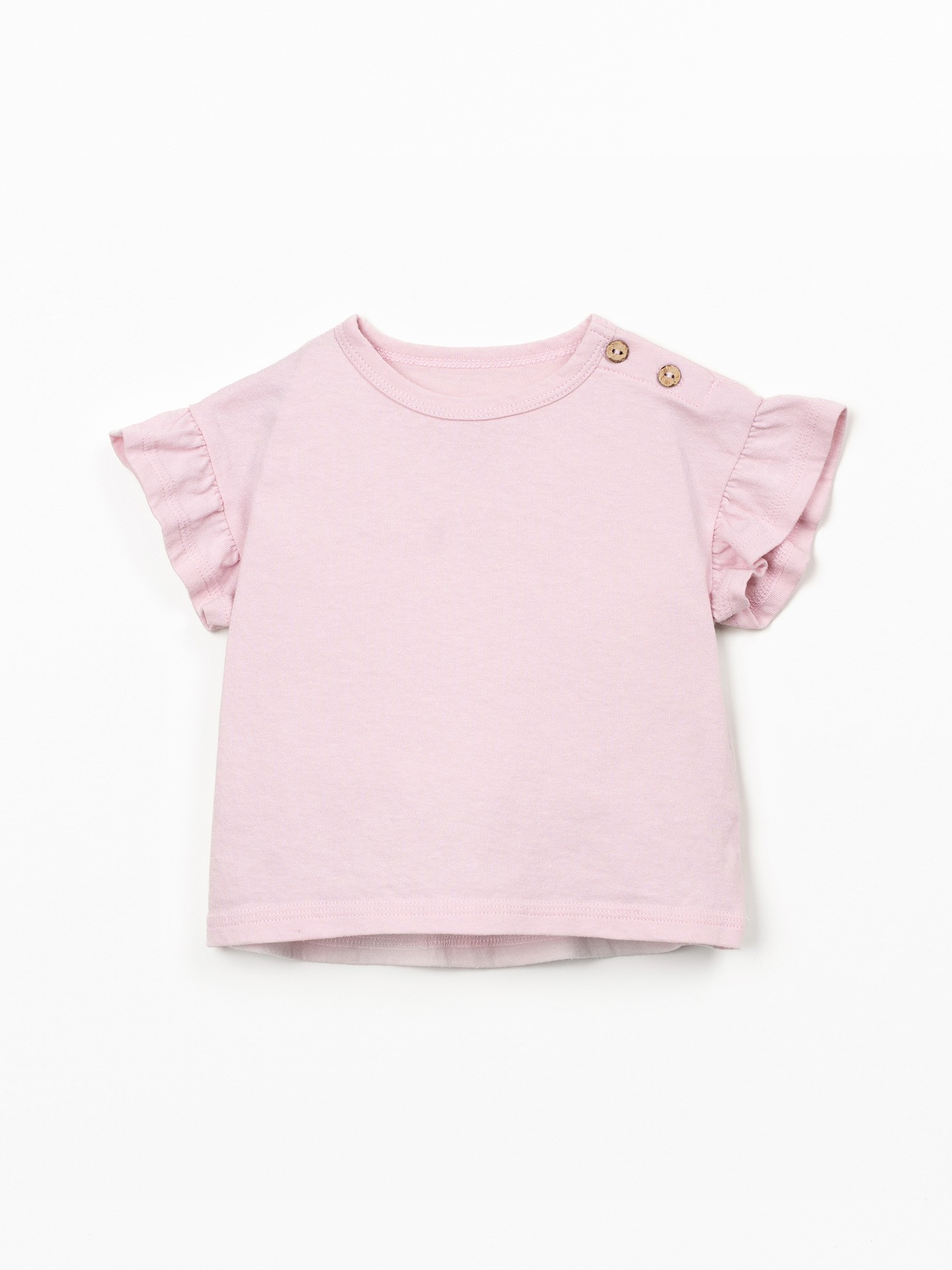 T-shirt de malha em algodão orgânico e reciclado