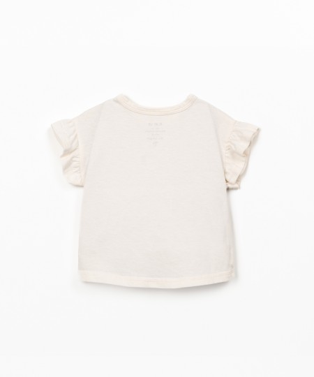 T-shirt de malha em algodão orgânico e reciclado