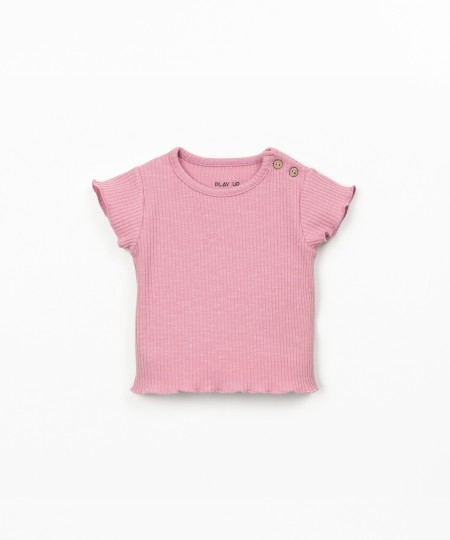 Ribbed organic cotton jersey t-shirt