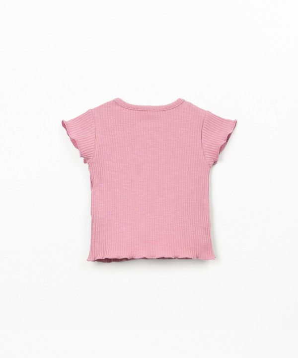 Ribbed organic cotton jersey t-shirt