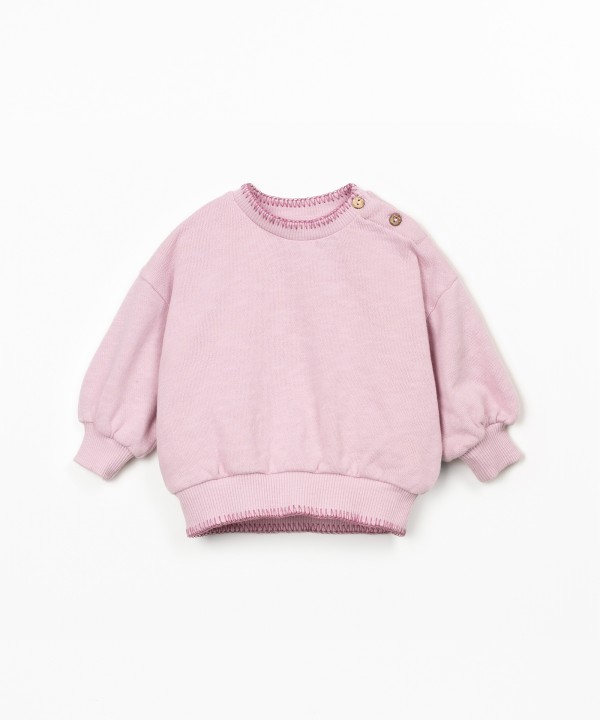 Sweater in blend of natural fibers