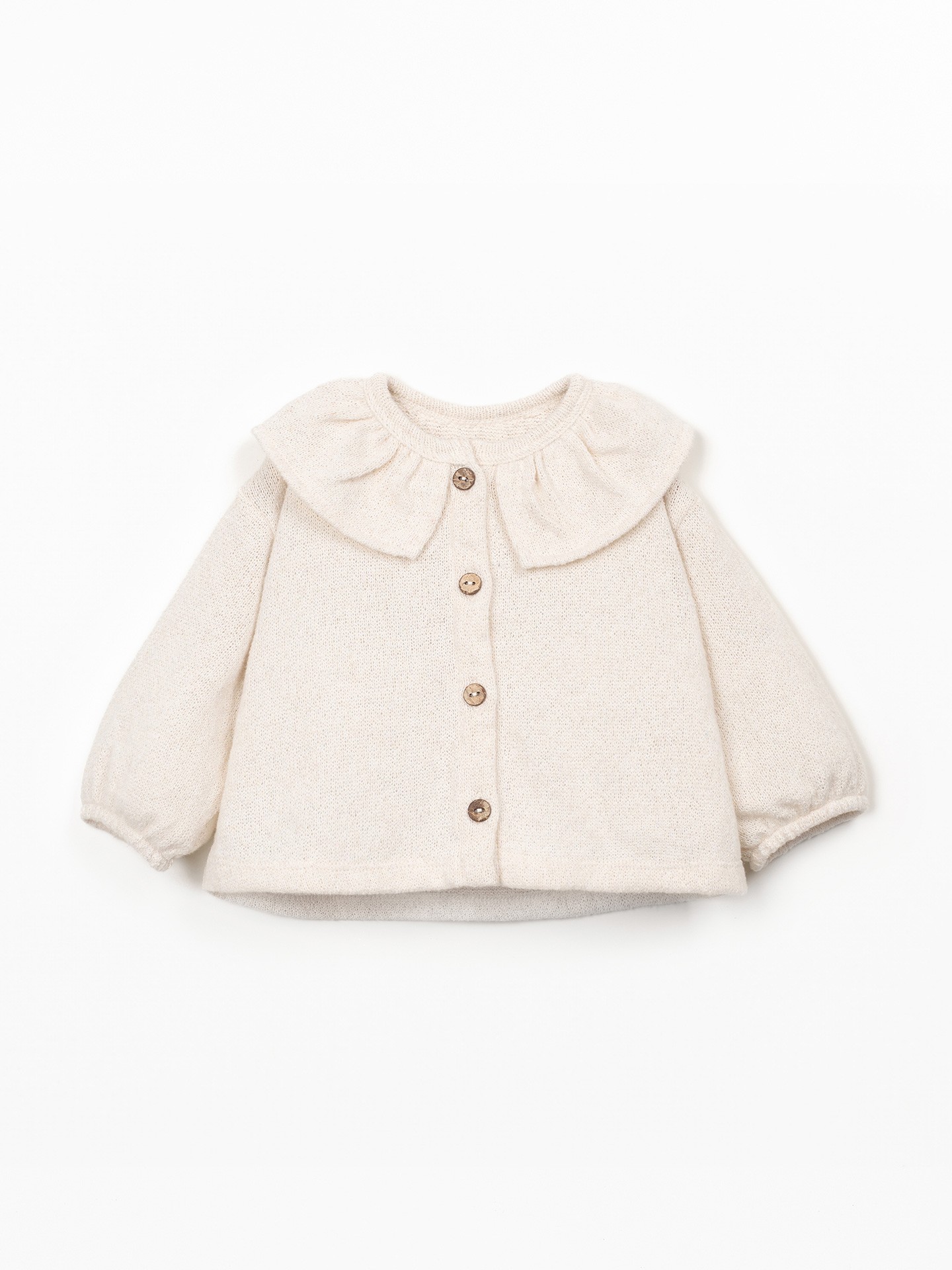 Casaco com mistura de algodão e fibras recicladas