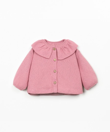 Casaco com mistura de algodão e fibras recicladas