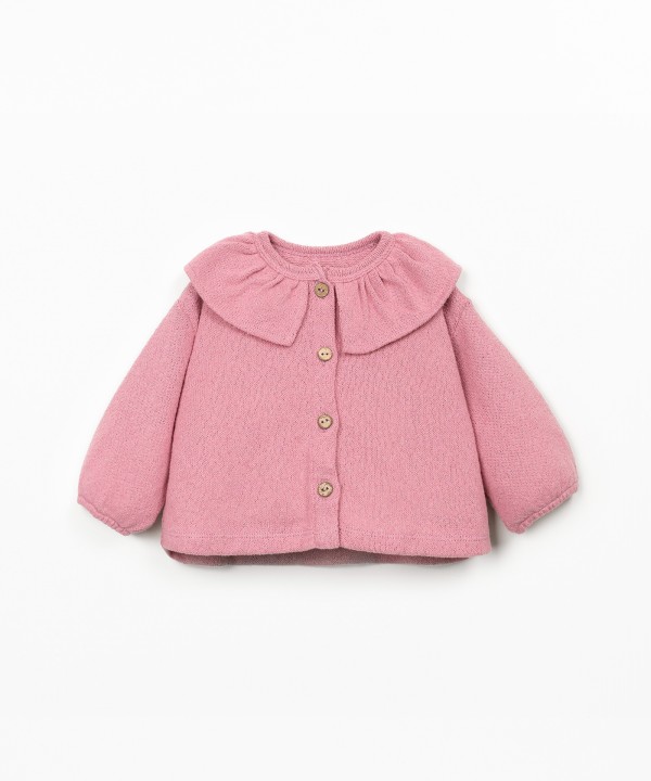 Casaco com mistura de algod�o e fibras recicladas