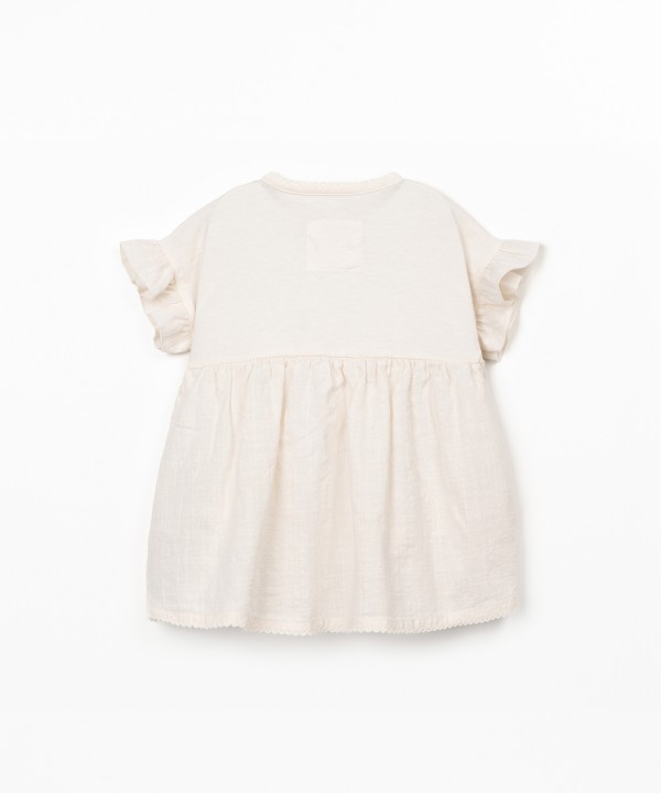 Vestido combinado em algodão orgânico e algodão reciclado