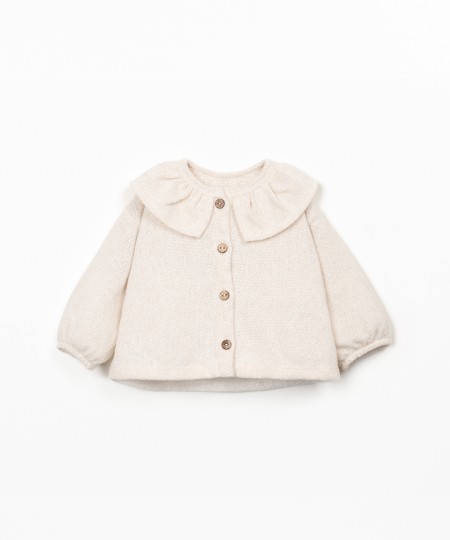 Casaco com mistura de algod�o e fibras recicladas