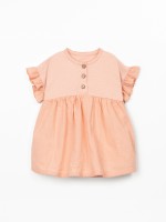 Vestido combinado em algod�o org�nico e algod�o reciclado